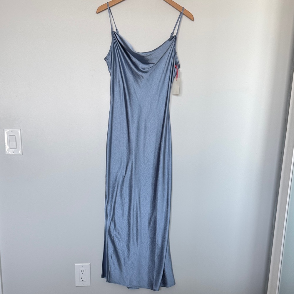 NWT Open Edit Blue Slip Dress Size Medium